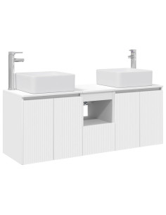 Set di Armadi da Bagno 3 pz Bianco 53 x 35 x 63 cm 2