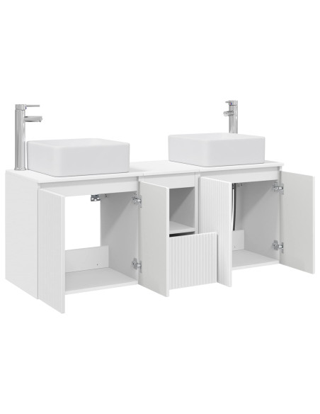 Set di Armadi da Bagno 3 pz Bianco 53 x 35 x 63 cm