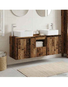 Set di Armadi da Bagno 3 pz Legno antico 53 x 35 x 63 cm