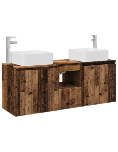 Set di Armadi da Bagno 3 pz Legno antico 53 x 35 x 63 cm 2