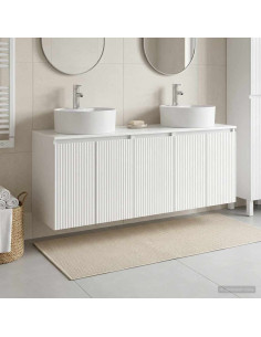 Set di Armadi da Bagno 3 pz Bianco Lucido 49,5 x 44,5 x 65 cm