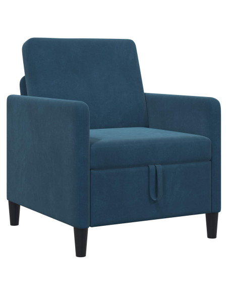 Set di Divani con Storage 2 pz Blu Poliestere