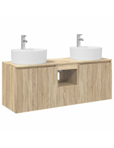 Set di Armadi da Bagno 3 pz Rovere Sonoma 49,5 x 44,5 x 65 cm 2
