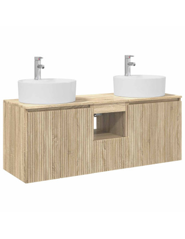 Set di Armadi da Bagno 3 pz Rovere Sonoma 49,5 x 44,5 x 65 cm