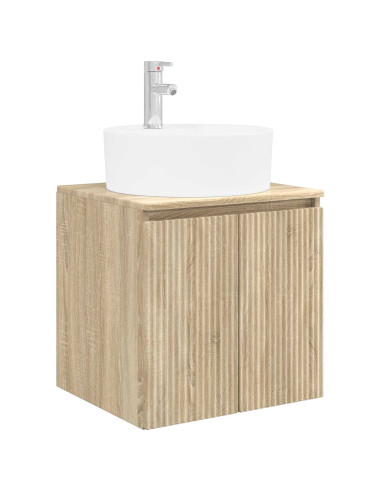 Set di Armadi da Bagno 3 pz Rovere Sonoma 49,5 x 44,5 x 65 cm