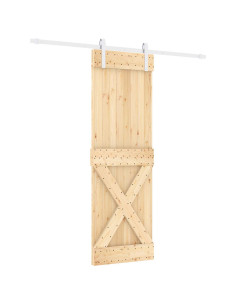 Porta scorrevole Naturale e Bianco 70 x 210 cm 2