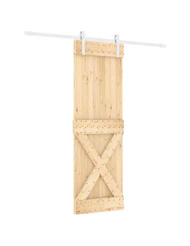 Porta scorrevole Naturale e Bianco 70 x 210 cm