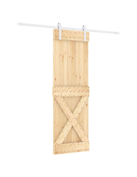 Porta scorrevole Naturale e Bianco 70 x 210 cm