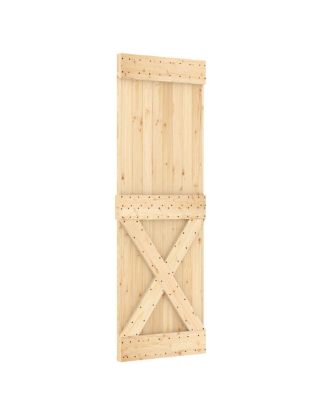 Porta scorrevole Naturale e Bianco 70 x 210 cm