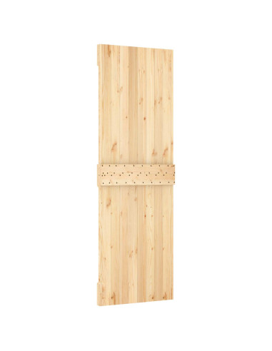 Porta scorrevole Naturale e Bianco 70 x 210 cm