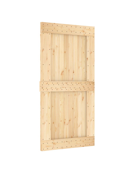 Porta scorrevole Naturale e Bianco 100 x 210 cm
