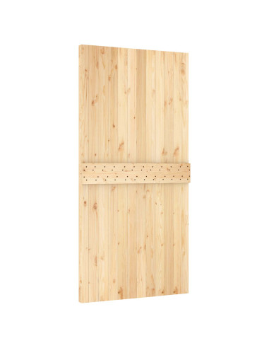 Porta scorrevole Naturale e Bianco 100 x 210 cm