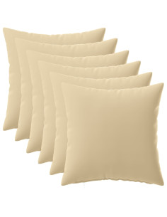 Federa 6 pcs HEERLEN Beige 30 x 30 cm Poliestere