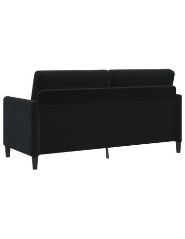Set di Divani con Storage 2 pz Nero Poliestere