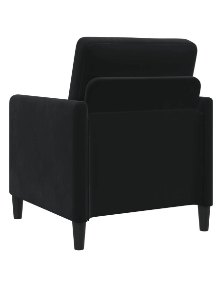 Set di Divani con Storage 2 pz Nero Poliestere