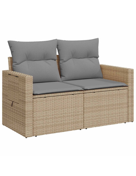 Set di divani 8 pz Beige e Grigio Chiaro