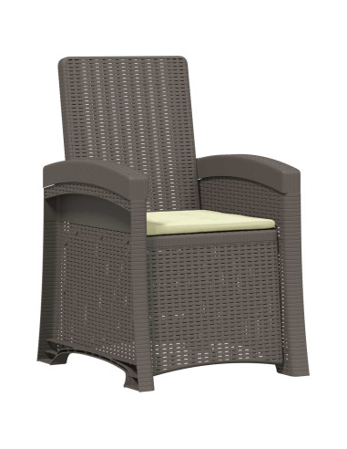 Set da Pranzo per Giardino 5 pz Grigio chiaro e panna PP