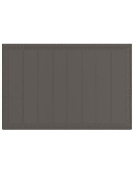 Set da Pranzo per Giardino 5 pz Grigio chiaro e panna PP
