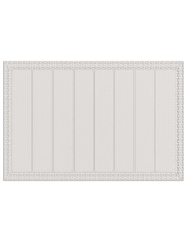 Set da Pranzo per Giardino 5 pz Bianco e Grigio Chiaro PP
