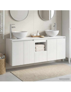 Set di Armadi da Bagno 3 pz Bianco Lucido 49,5 x 41 x 64,5 cm