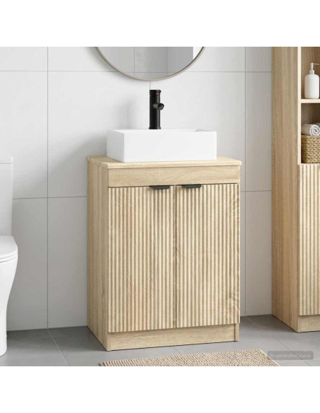 Set di mobili per il bagno Rovere Sonoma Legno ingegnerizzato