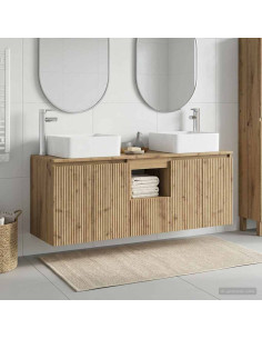 Set di Armadi da Bagno 3 pz Rovere Artigianale 53 x 35 x 63 cm
