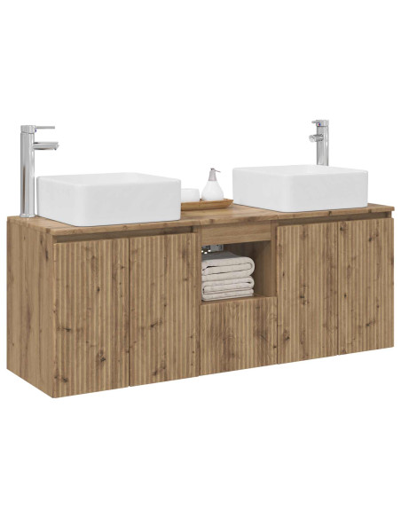Set di Armadi da Bagno 3 pz Rovere Artigianale 53 x 35 x 63 cm