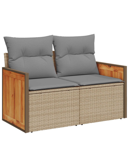 Set di divani 8 pz Beige e Grigio Chiaro