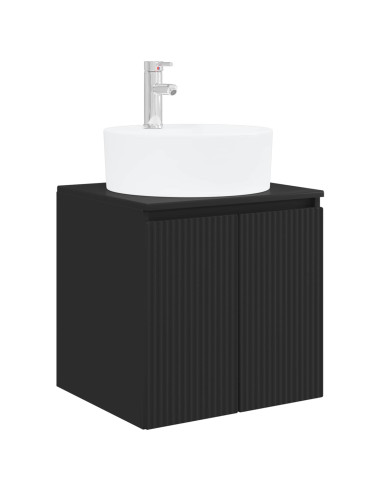 Set di Armadi da Bagno 3 pz Nero 49,5 x 44,5 x 65 cm