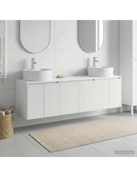 Set di Armadi da Bagno 3 pz Bianco 49,5 x 44,5 x 65 cm