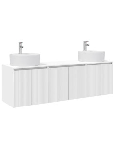 Set di Armadi da Bagno 3 pz Bianco 49,5 x 44,5 x 65 cm 2