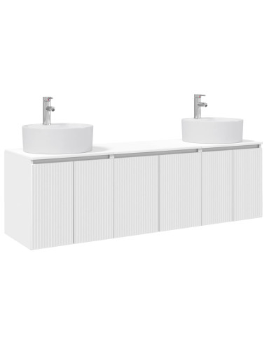 Set di Armadi da Bagno 3 pz Bianco 49,5 x 44,5 x 65 cm