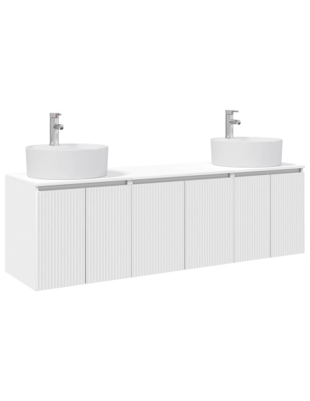 Set di Armadi da Bagno 3 pz Bianco 49,5 x 44,5 x 65 cm