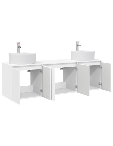Set di Armadi da Bagno 3 pz Bianco 49,5 x 44,5 x 65 cm