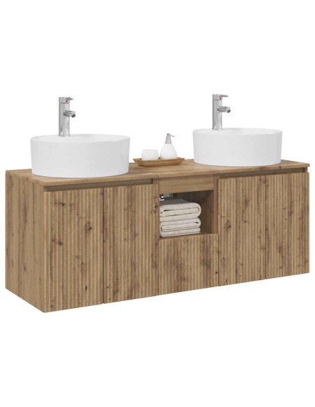 Set di Armadi da Bagno 3 pz Rovere Artigianale