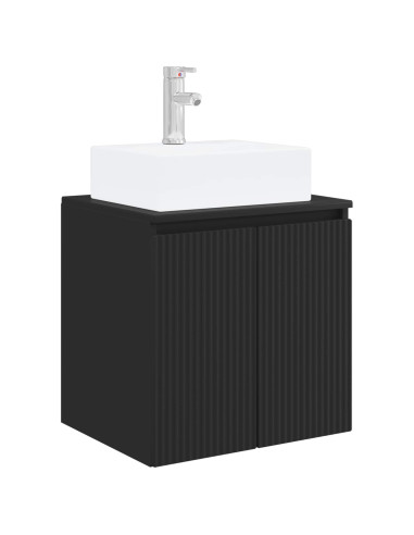 Set di Armadi da Bagno 3 pz Nero 49,5 x 41 x 62,5 cm