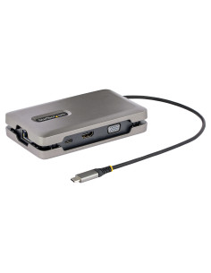 StarTech.com Adattatore Multiporta USB-C - Docking Station USB Type C con Uscita Video HDMI 2.0 4K/VGA/DP Alt Mode USB-C - Mini 