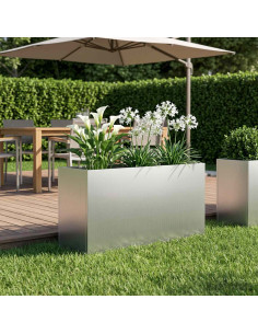 Vaso da giardino Argento 100 x 30 x 50 cm Acciaio zincato