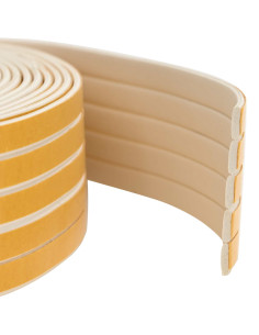 Nastro adesivo per finestre Bianco 9 x 3 mm 12 m Schiuma EPDM