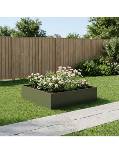 Vaso da giardino Verde Oliva 100 x 100 x 30 cm