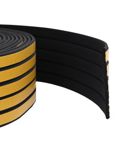 Nastro adesivo per finestre Nero 8 x 2 mm 12 m Schiuma EPDM