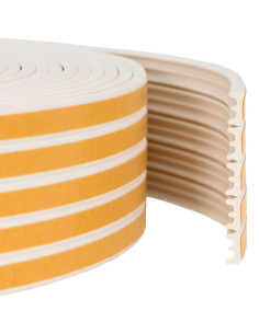 Nastro adesivo per finestre Bianco 9 x 4 mm 12 m Schiuma EPDM