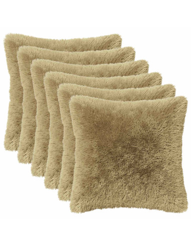 Federa 6 pcs HEERLEN Verde chiaro 35 x 35 cm Fleece PV