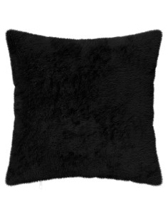 Federa 2 pz HEERLEN Nero 40 x 40 cm Pelliccia di Coniglio Finta 2