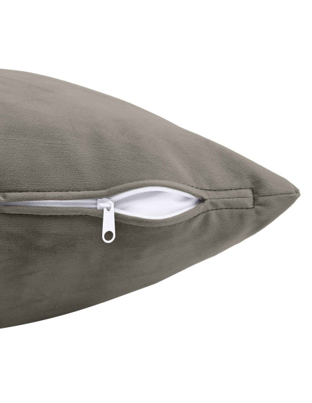 Federa 2 pcs HEERLEN Grigio Chiaro 40 x 145 cm Velluto