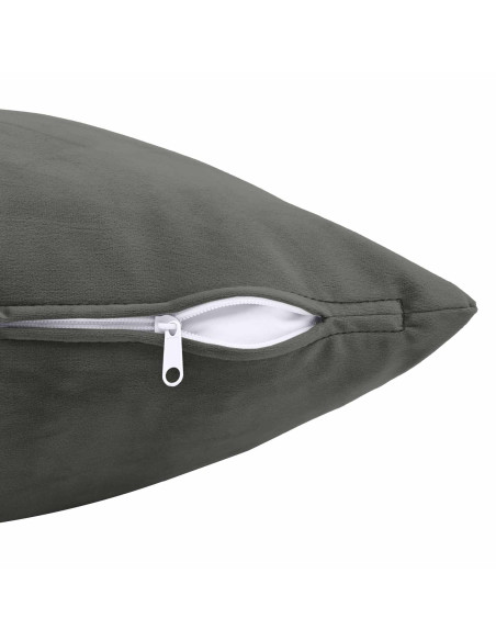 Federa 2 pcs HEERLEN Grigio Scuro 35 x 35 cm Velluto