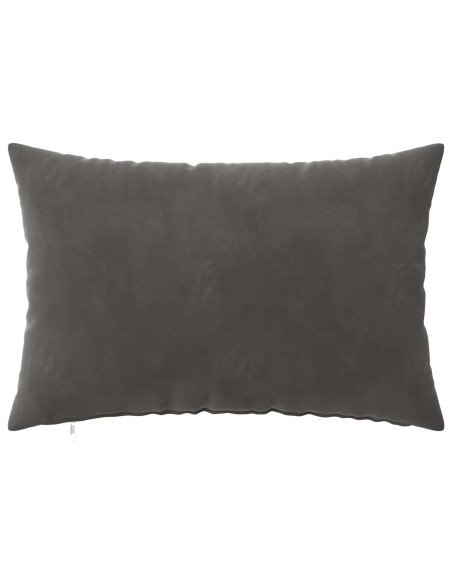 Federa 2 pcs HEERLEN Grigio Scuro 50 x 75 cm Velluto