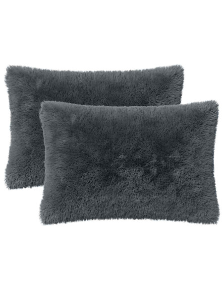 Federa 2 pcs HEERLEN Antracite 50 x 70 cm Fleece PV