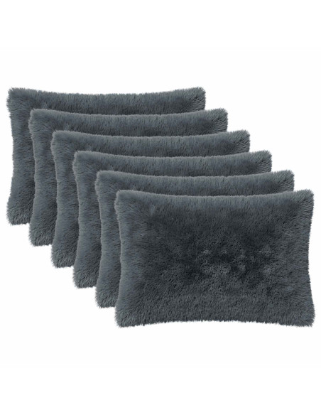 Federa 6 pcs HEERLEN Antracite 50 x 70 cm Fleece PV