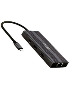 DOCKING TYPE C 7 IN 1 C/PSU 65W ADJ USB3.0*3+HDMI*2+RJ45+PD FINO A 100W